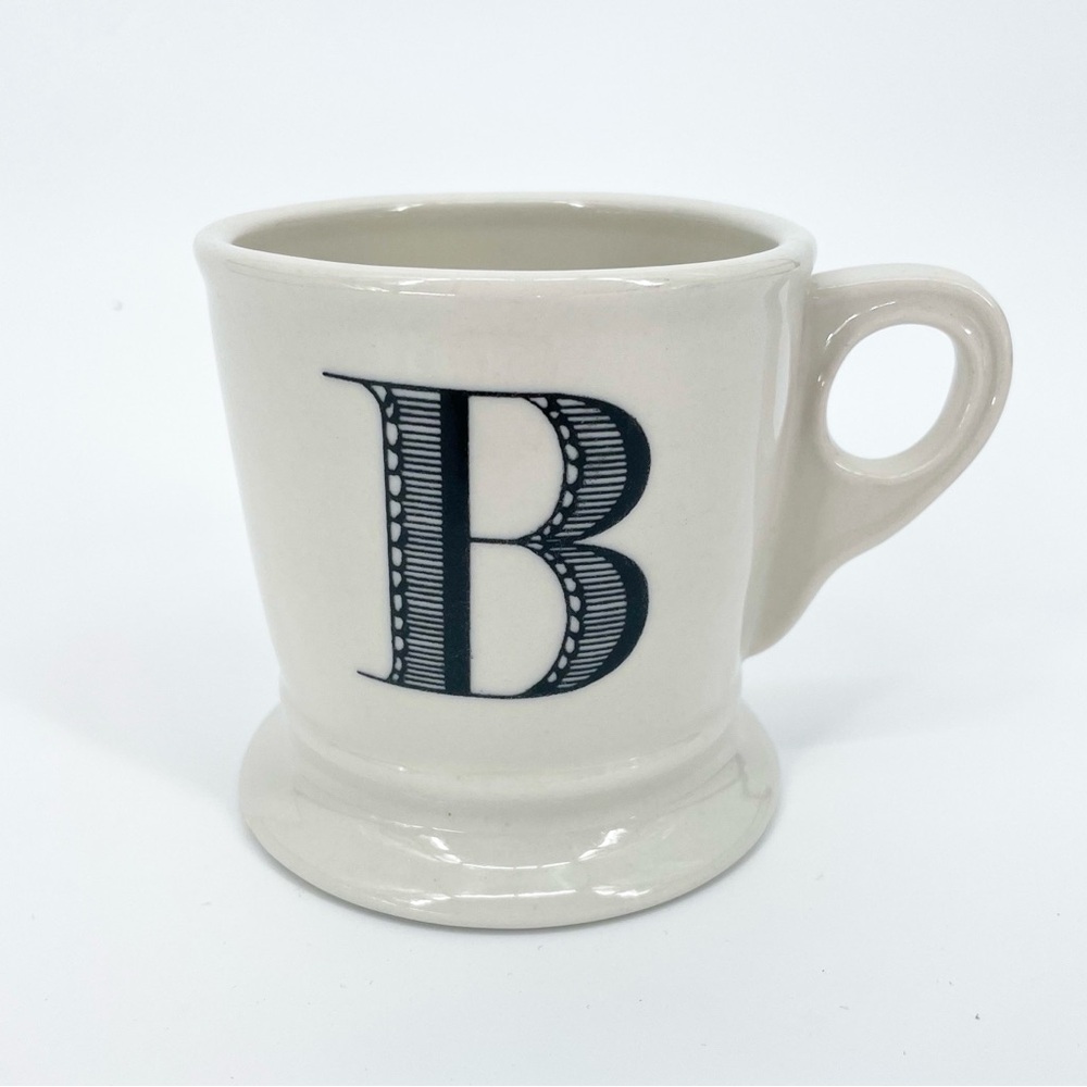 Anthropologie Monogram B Ceramic Coffee Mug